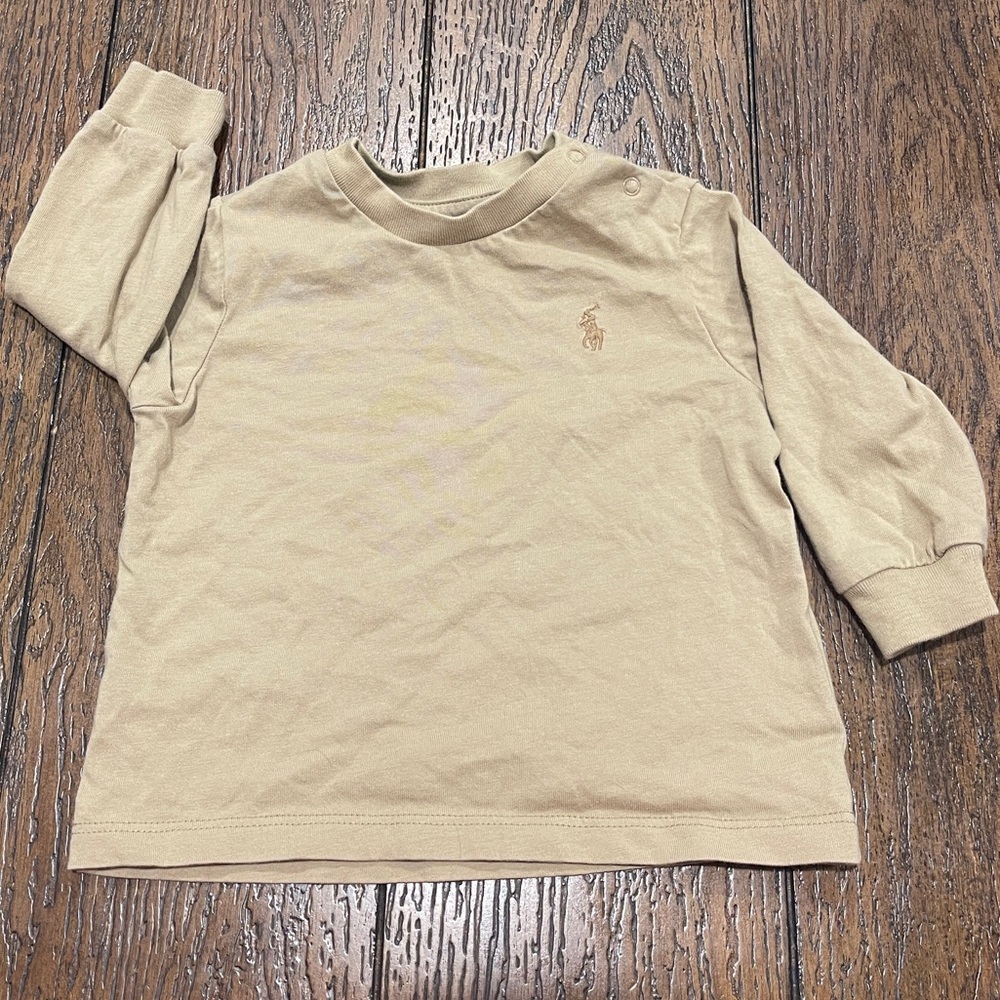 EUC Ralph Lauren Baby Boy Cotton Jersey Long-Sleeve Tee